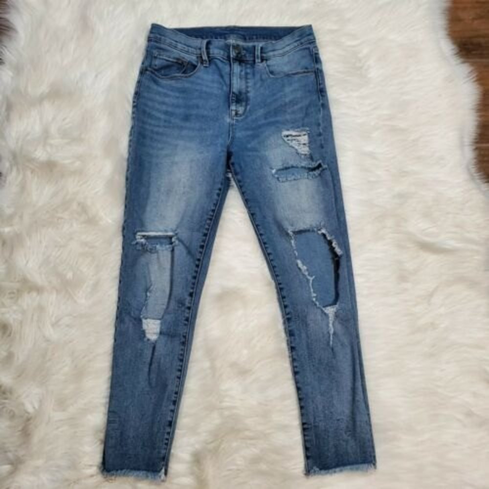 BDG Urban Outfitters Womens Crop Twig High Rise Distressed Raw Hem Size 30